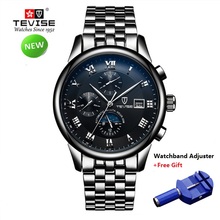 2018 Automatic Mechanical Watch Men Luxury Brand TEVISE Stainless Steel Gold Watch Mens Waterproof Watches Relogio Masculino 2024 - buy cheap