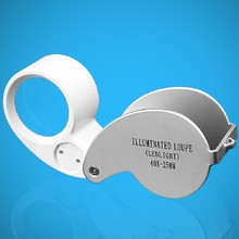 Magnifier Illuminated LED Light Jeweler Loupe Folding Magnifier 40x25mm 40X Retractable Magnifying 2024 - buy cheap