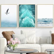 Ocean And Seagull Modern Art No Framed Wall Picture  Watercolor Canvas Prints Poster Home Decor Painting For Living Room 2024 - buy cheap