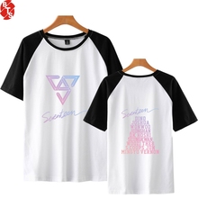 SEVENTEEN Kpop Printed Raglan T-shirts Women/Men Summer Short Sleeve Fashion Tshirt 2018 Hot Sale Casual Streetwear Fans Clothes 2024 - buy cheap