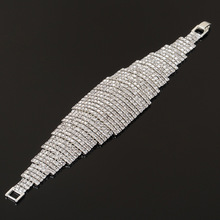 2020 cristal de luxo strass pulseira elástica & pulseira feminino casamento nupcial jóias pulseiras feminino 2024 - compre barato