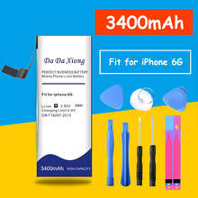 Оригинальный аккумулятор Da Xiong 3400mAh для iPhone 6 6G с ремонтом, установочные инструменты в качестве подарка 2024 - купить недорого