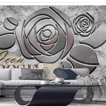 wellyu  papel de parede 3D   Custom wallpaper 3D embossed rose European retro sofa marble wall  papel tapiz para pared behang 2024 - buy cheap