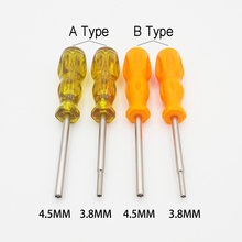 Yellow Handle Security Bit 3.8mm 4.5mm Hexagon Screwdriver 3.8 4.5 Open Tool Gamebit for Nintendo NGC SFC NES Gameboy 50pcs/lot 2024 - buy cheap