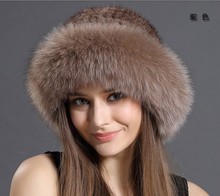 Chapéu de pelo de marta feminino, chapéu tricotado a mão s129 2024 - compre barato