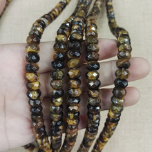 Wholesale tiger eye Stone loose Beads Natural Stone Bead 5x8mm abacus beads Nugget Good Quality 150pcs for  jewelry accessories 2024 - buy cheap