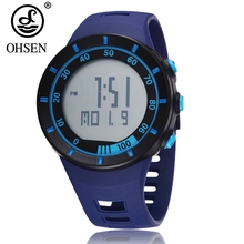 OHSEN Digital LED outdoor Sports Watches men women Stopwatch 50M diving Blue fashion silicone Unisex military watch reloj hombre 2024 - buy cheap