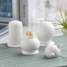 Plain white bone china toothpick holders, ceramic cute holder box, enemal toothpick box, novalty toothpick case, toothpick lot 2024 - купить недорого