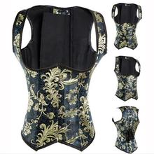 steel boned corset underbust corselet plus size 6XL waist  corset waist trainer overbust steampunk corsets and bustiers 2024 - buy cheap