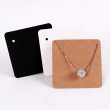50Pcs/lot 5x5cm Blank Kraft Paper Jewelry Display Necklace Cards Favor Label Tag For Jewelry Making Diy Accessories Wholesale 2024 - buy cheap