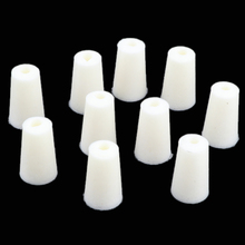 10 partes 8-12mm branco 1 furo de borracha rolha bungs para 10mm balão tubos de ensaio suprimentos de laboratório 2024 - compre barato