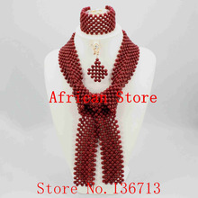 Conjunto de joyas de estilo africano para novia, juego de joyas de Dubái con cuentas Multicolor, collar llamativo, envío gratis, BH04-1 2024 - compra barato