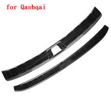 Protector de parachoques trasero de acero inoxidable para Nissan Qashqai J11, embellecedor de banda de rodadura de maletero de alta calidad, color negro, 2016-2017 2024 - compra barato