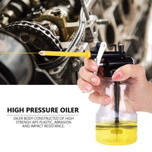 Hardware tool transparent oil can 250ml plastic hose refueling pot High pressure oiler Oil gun 2024 - buy cheap
