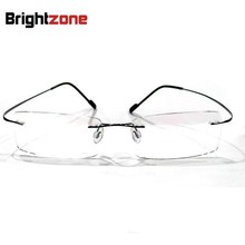 8 colors rimless non-screw high-end 100% beta pure titanium flexible eyeglasses glasses prescription spectacle optical frame 2024 - buy cheap