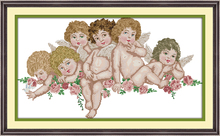 Pouco anjo conjunto ofício handmade needlework cross stitch kit DIY bordados à mão cross-costura DMC cor Dreamfounder 2024 - compre barato