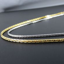 2mm 24inch Gold-color Stainless Steel Boston Chain Necklace, Stainless Steel Snake Chain, Women Necklace, Fashion Jewelry 2024 - buy cheap