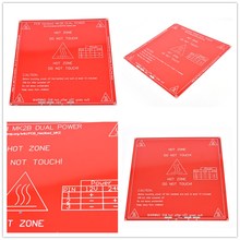 1pc vermelho impressora 3d pcb heatbed mk2b cama aquecida placa quente para prusa & mendel mk2a 2024 - compre barato