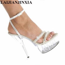 LAIJIANJINXIA-Sandalias de gladiador para Mujer, zapatos de talla grande 35-46, de tacón fino de 15CM, para verano, K-084 2024 - compra barato