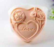 Форма Love Rose, силиконовая 3D форма для мыла, формы для рукоделия, формы для свечей ручной работы «сделай сам» S375 2024 - купить недорого