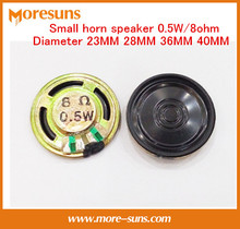 Free ship 5PCS/lot Small horn speaker 0.5W/8ohm diameter 23MM 28MM 36MM 40MM loudspeaker 2024 - buy cheap