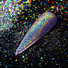 0,5 г BORN PRETTY порошок для ногтей лазерный блеск Радужный пигмент для ногтей хромированный Блестящий 3D аксессуар для украшения 2024 - купить недорого