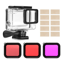 Housing Case Filter Kit for GoPro Hero 7/6/5 Black/(2018),Waterproof Case Diving Protective Shell + 3 Pack Filter Accessories 2024 - buy cheap