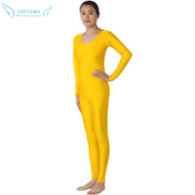 Yellow Headless Zentai Suit Spandex Full Body Skin Tight Jumpsuit Unitard Dancewear Bodysuit Costumes For Women 2024 - buy cheap