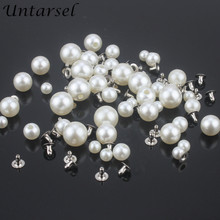 6mm-16mm All Sizes Collected Imitation Pearls Studs High Quality Ivory White Rivets For Leathercrafts Bracelet Jewelries DIY 2024 - buy cheap