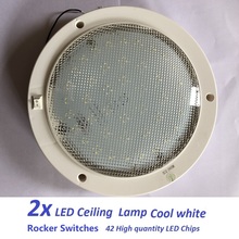 2x12v 24v LED 9w Ceiling Lamp Cool White PC Shell 42 LED Chips Interior Lighting Down light RV Camper trailer Vechicle Parts 2024 - buy cheap