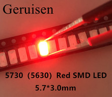 5630/5730 SMD/SMT Red SMD 5730 LED montaje en superficie rojo 2,0 ~ 2,6 V 620-625nm Chip de diodo Led ultraligero 5730 rojo 4000 Uds. 2024 - compra barato