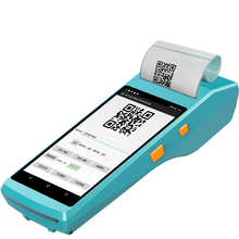 Leitor de código de barras portátil e pda android, com impressora térmica embutida, 2d, código de barras pda e terminal pos 2024 - compre barato