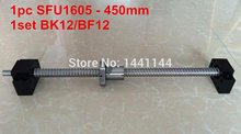 1 pc SFU1605-450mm Ballscrew con mecanizado + 1 conjunto BK12/BF12 apoyo CNC parte 2024 - compra barato