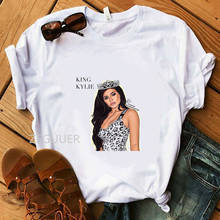Women White T Shirt Kyliejenner Female Tshirt Short Sleeve O-Neck Regular Tees Ladies Kylie Jenner Summer Casual Tops Tees 2024 - buy cheap