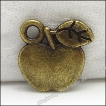 130 piezas Vintage encantos Apple colgante bronce antiguo Fit pulseras collar DIY Metal joyería fabricación 2024 - compra barato
