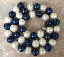 Hermosa de 10-11mm barroco collar multicolor de perlas 18 pulgadas 36" 2024 - compra barato