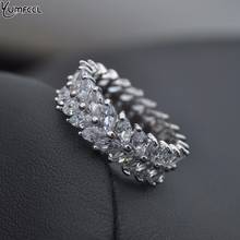Yumfeel Brand New CZ Jewelry Marquise Cut Cubic Zirconia Olive Branch Leaf Shaped Rings Women Gifts Wedding 2024 - buy cheap