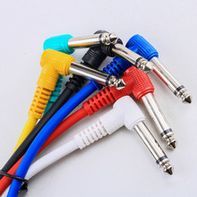 Cable de efectos para guitarra, bajo eléctrico, instrumento Musical 6,35, cable de audio, altavoz eléctrico, línea de 6 colores, accesorios para guitarra 2024 - compra barato