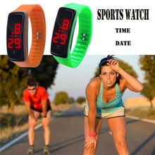 Светодиодный браслет с цифровым дисплеем, женские и мужские часы, спортивные часы из силикагеля 2024 - купить недорого