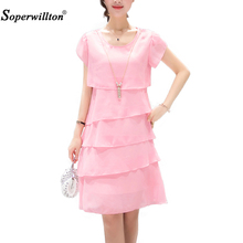 Women Summer Dresses Party Elegant Ladies A-Line Cascading Ruffle Casual Dress Short Sleeve O-Neck Chiffon Loose Plus Size 5XL 2024 - buy cheap