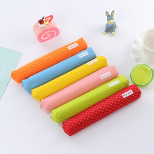 Korean Watercolor Long Wave Point Stationery Box Primary School Stationery Bag Canvas Organizador Pencil Pouch School Supplies 2024 - buy cheap