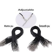10 Pcs/lot Dia 1.8mm Black Leather Cord clasp Necklace Adjustable 52cm Rope For DIY Necklace Bracelet Jewelry Making Findings 2024 - buy cheap