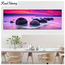 5d diy picture of rhinestones natural scenery full square/round diamond embroidery Moeraki Boulders large mosaic puzzle FS6149 2024 - buy cheap