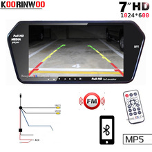 Koorinwoo-Monitor retrovisor Digital para coche, pantalla LCD TFT de alta resolución de 1024x600, 7 pulgadas, con ranura USB, Bluetooth, MP5, TF 2024 - compra barato