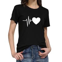 2020 New Women T-shirts Casual Harajuku Love Printed Tops Tee Summer Female T shirt Short Sleeve T shirt For Women Clothing 2024 - buy cheap