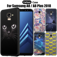 Jurchen telefone capa para samsung a8 2018 caso bonito dos desenhos animados caso de silicone móvel para samsung galaxy a8 2018 coque capa a8 mais a8 + 2024 - compre barato