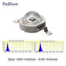 25Pcs ReBlue Led Diode 3W High Power Led Blue Diode 440nm 450nm 460nm UV Led 390nm 400nm EPILEDS 45mil SMD 3w-led-diode Bead 2024 - buy cheap