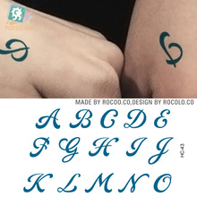 Waterproof Temporary Tattoo Sticker Capital English letters alphabet tattoo word A-O tatto stickers flash tatoo fake tattoos 2024 - buy cheap