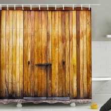Retro Rustic Wooden Farmhouse Shower Curtain Barn Door Bathroom Screens Extra Long Waterproof Polyester Fabric for Bathtub Decor 2024 - buy cheap