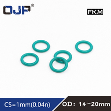 10PCS/lot Rubber Ring Green FKM O ring Seals 1mm Thickness OD14/15/16/18/19/20mm Rubber O-Rings Gasket Oil Rings Fuel Washer 2024 - buy cheap